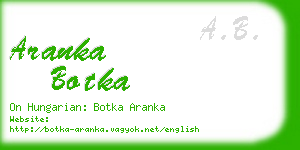 aranka botka business card